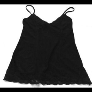 Black cami w/ lace trim
